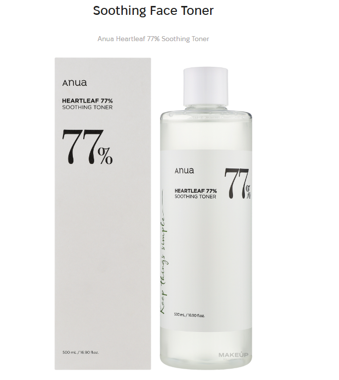Anua Heartleaf 77% Soothing Toner 500ml