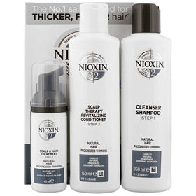 Nioxin System Kit 2, Strengthening & Thickening Hair Treatment, For Natural Hair with Progressed Thinning
