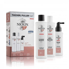 Nioxin System 3 Colored Hair Light Thinning Kit for Unisex 3 Pc