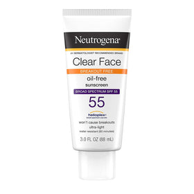 Neutrogena Neutrogena Clear Face Oil Free Sunscreen Broad Spectrum SPF 55 88ML