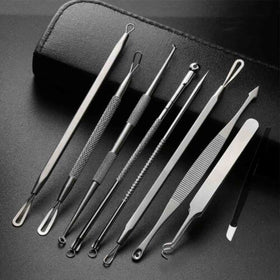 Ardor 9pcs/set Acne Removal Needle Acne Cleansing Needle Pimple Extractor Beauty Tool