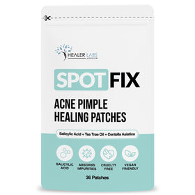 Healer Labs London Acne Pimple Healing Hydrocolloid Patch With Salicylic Acid+Tea Tree Oil+Centella
